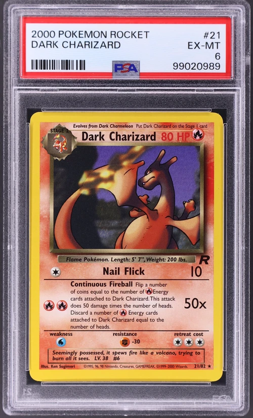 2000 Pokemon Rocket #21 Dark Charizard