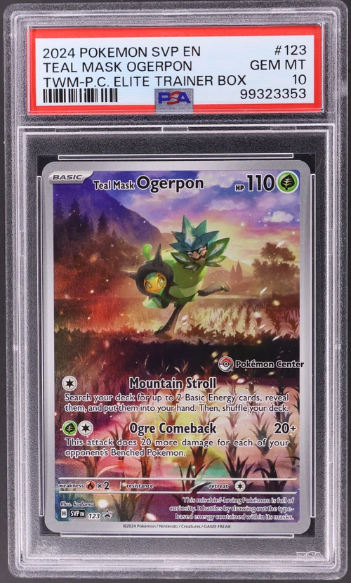 2024 Pokemon Svp En-Sv Black Star Promo #123 Teal Mask Ogerpon Twilight Masquerade Pokemon Center Elite Trainer Box