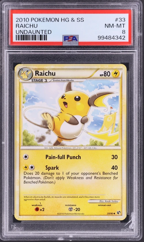 2010 Pokemon Heartgold & Soulsilver Undaunted #33 Raichu