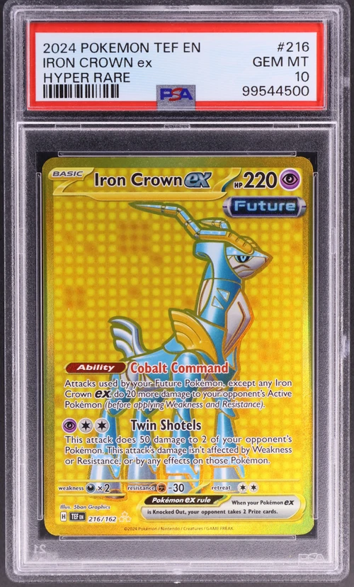 2024 Pokemon Tef En-Temporal Forces #216 Iron Crown Ex Hyper Rare