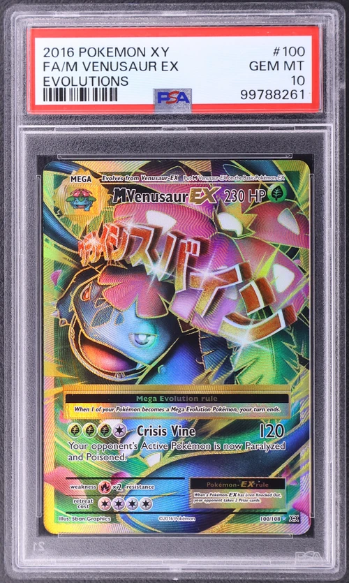 2016 Pokemon Xy Evolutions #100 Full Art / M Venusaur Ex