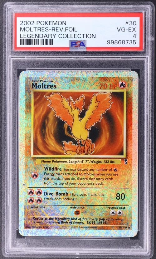 2002 Pokemon Legendary Collection #30 Moltres-Reverse Foil