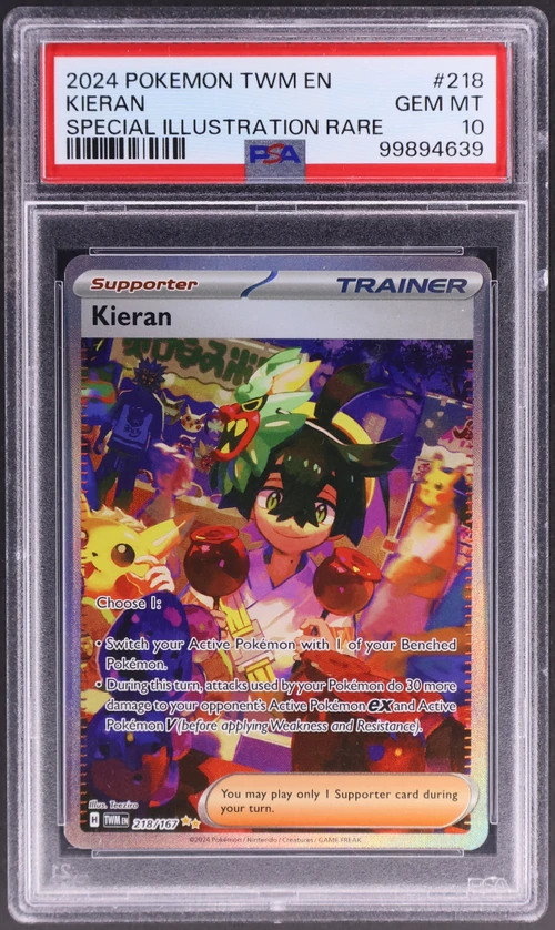 2024 Pokemon Twm En-Twilight Masquerade #218 Kieran Special Illustration Rare