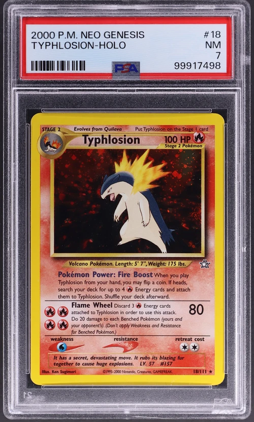 2000 Pokemon Neo Genesis #18 Typhlosion-Holo