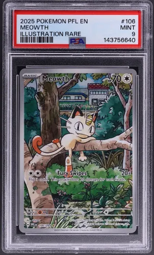 2025 Pokemon Pfl En-Phantasmal Flames #106 Meowth Illustration Rare