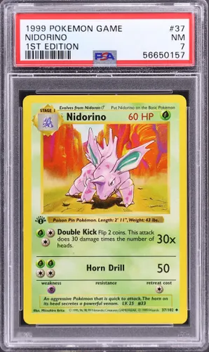 1999 Pokemon Game #37 Nidorino 1st Edition